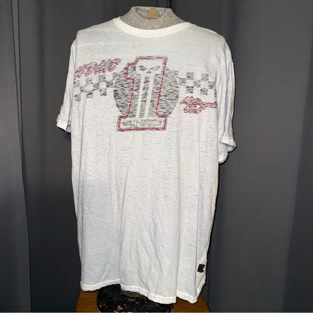 Harley-Davidson White Short Sleeve Tee with Vintage Graphic Size 3XL